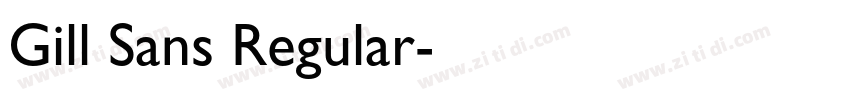 Gill Sans Regular字体转换